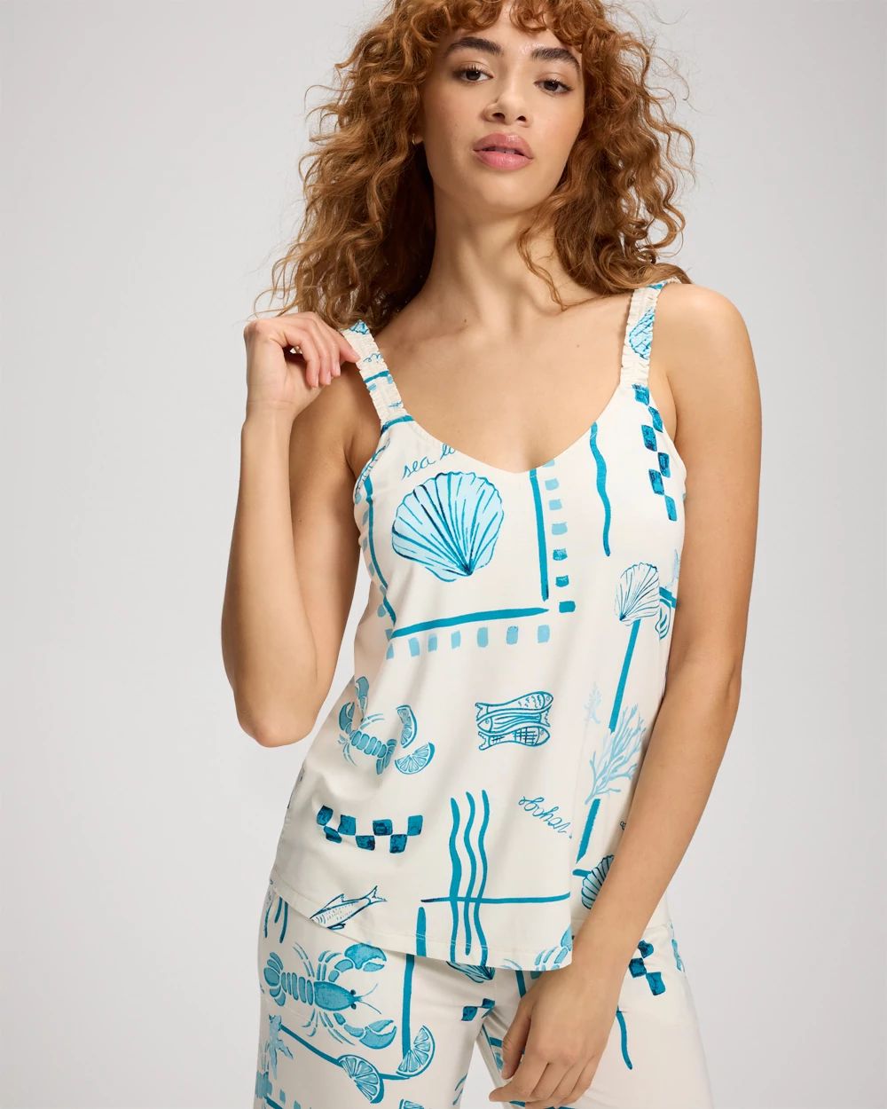 Cool Nights Mini Ruffle Pajama Cami