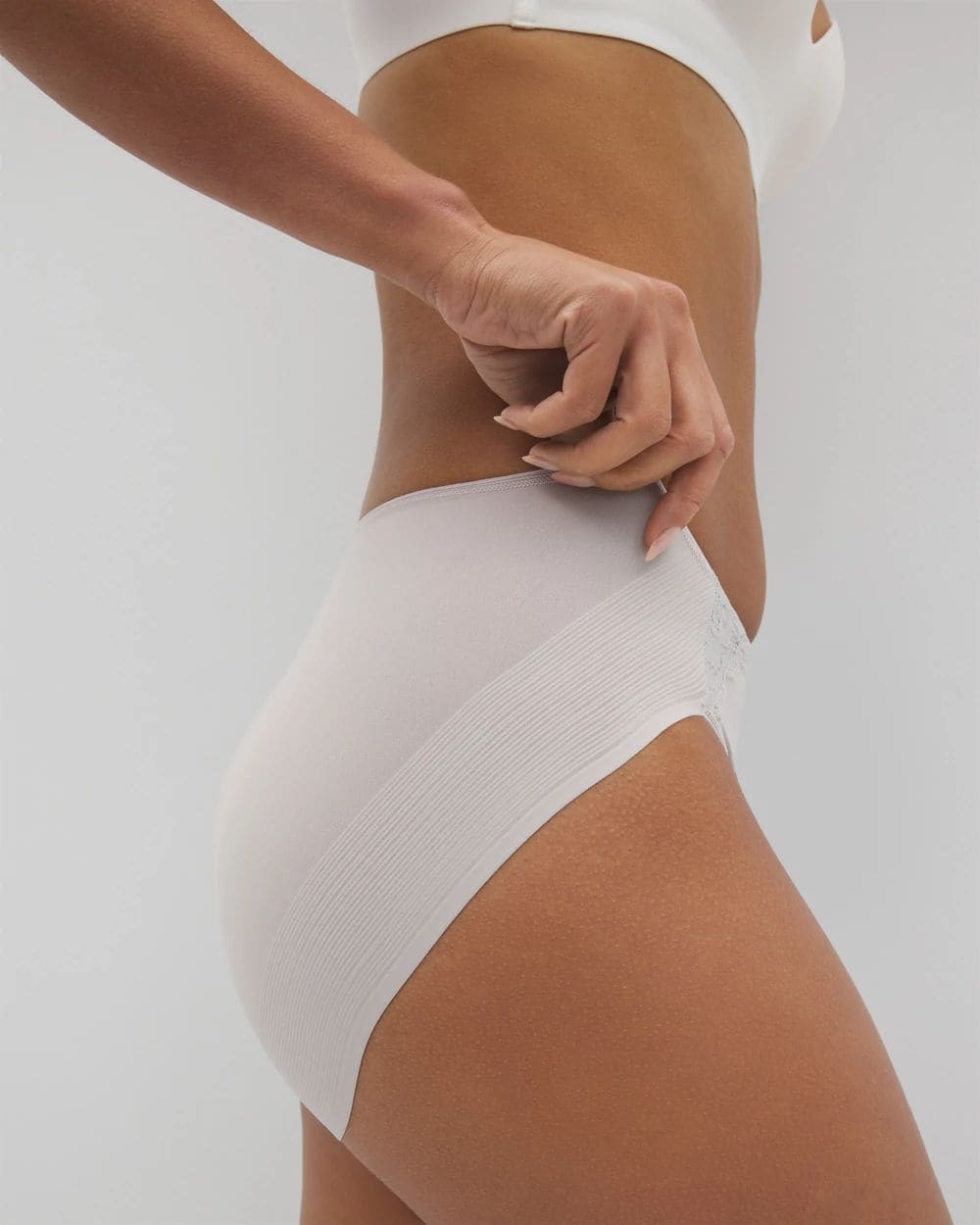 Vanishing Tummy High-Leg Brief Panty with Lace