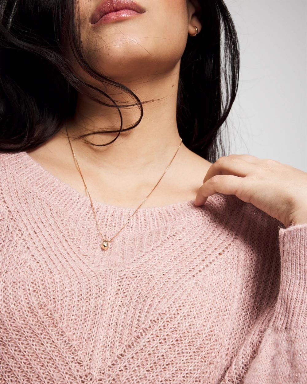 Shimmer Cable Knit Sweater click to view larger image.