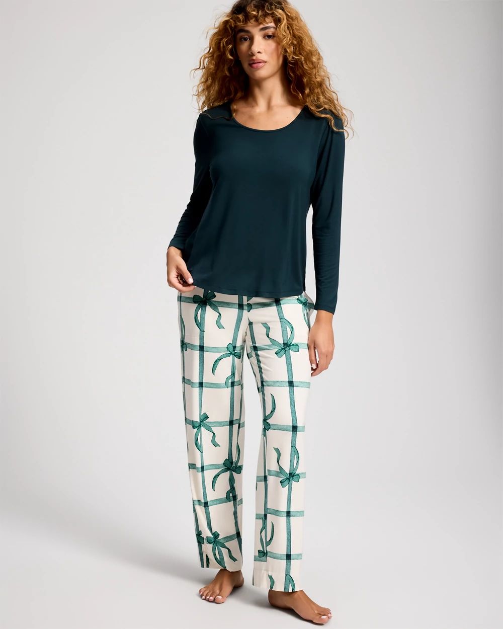 Cool Nights Packaged Long-Sleeve Pant Pajama Set