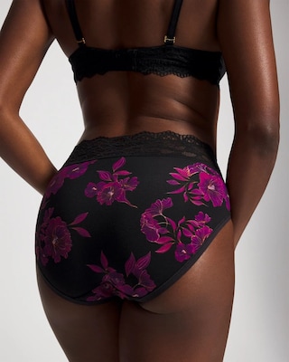 High-Leg Panty with Enchanting Lace click to view larger image.