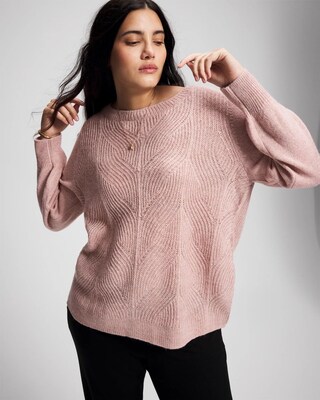 Shimmer Cable Knit Sweater
