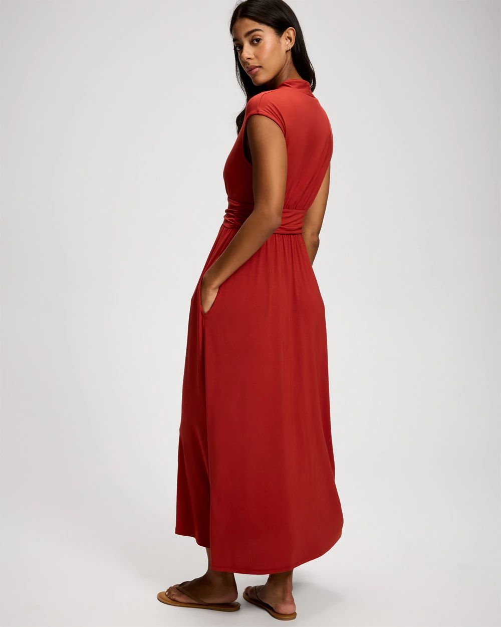 Soft Jersey Serenity Cap Sleeve Maxi Bra Dress