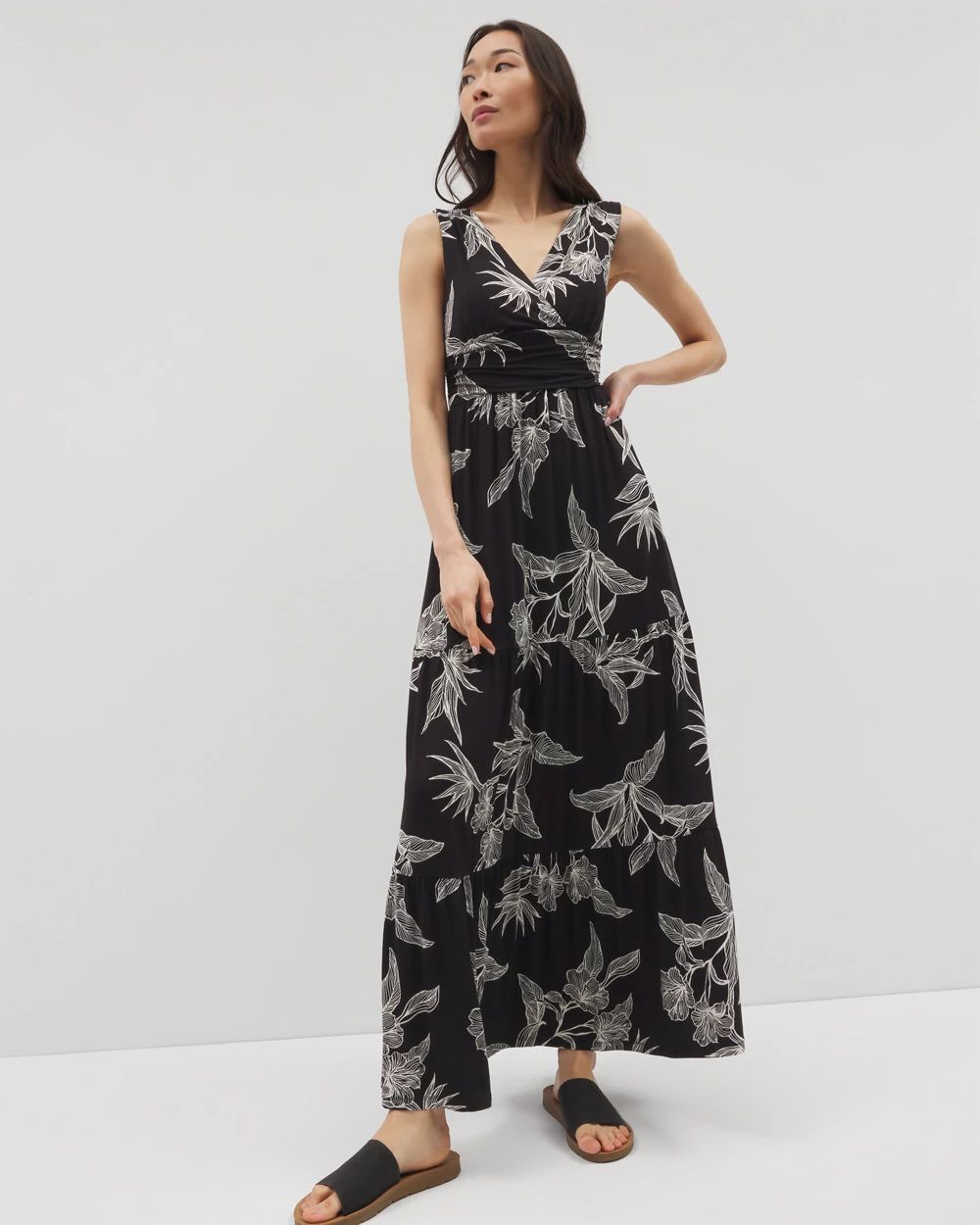 Soft Jersey Goddess Tiered Maxi Dress