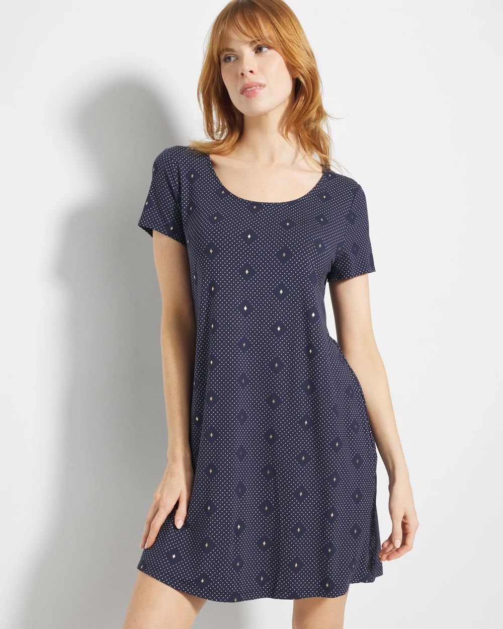 Cool Nights Short Sleeve Scoop Neck Sleepshirt