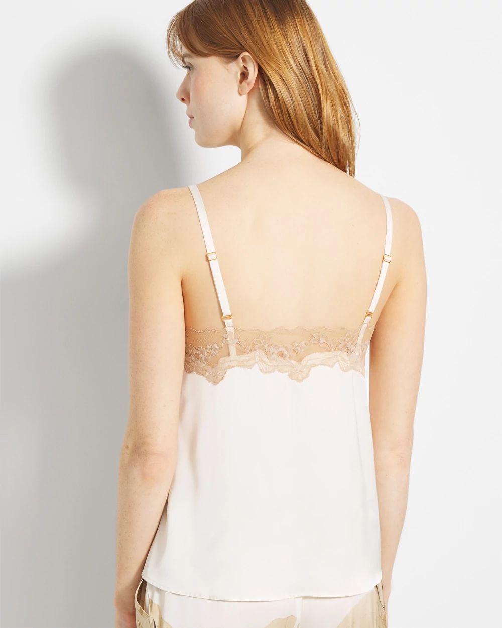 Satin Lace Trim Pajama Cami