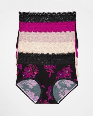 Brief Panty with Super Soft Enchanting Lace 5 Pack