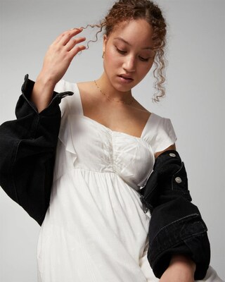 Jacquard Flutter Sleeve Mini Bra Dress click to view larger image.