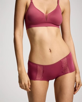 Boyshort Panty with Crochet Lace