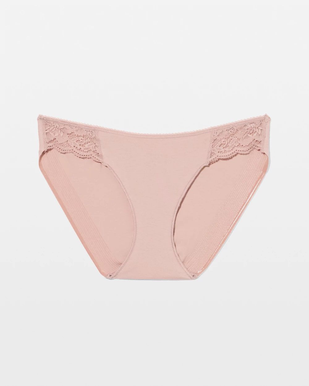 Vanishing Edge Cotton Blend Bikini Panty with Lace