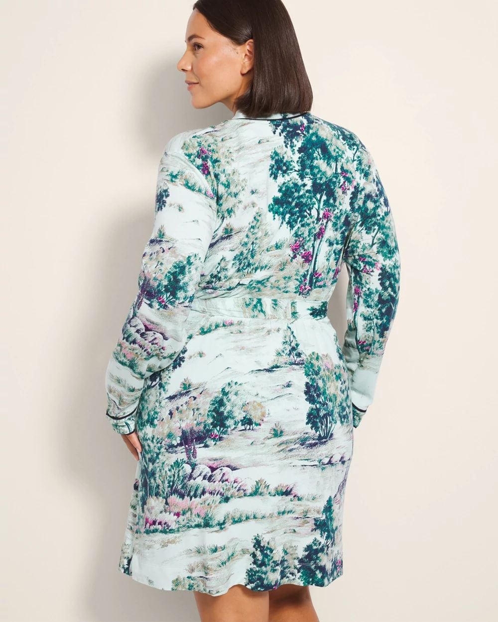 Cool Nights Piped Short Robe