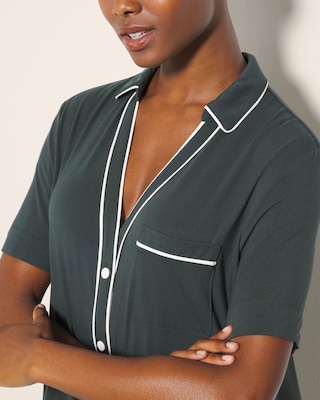 Button-Front Sleepshirt click to view larger image.