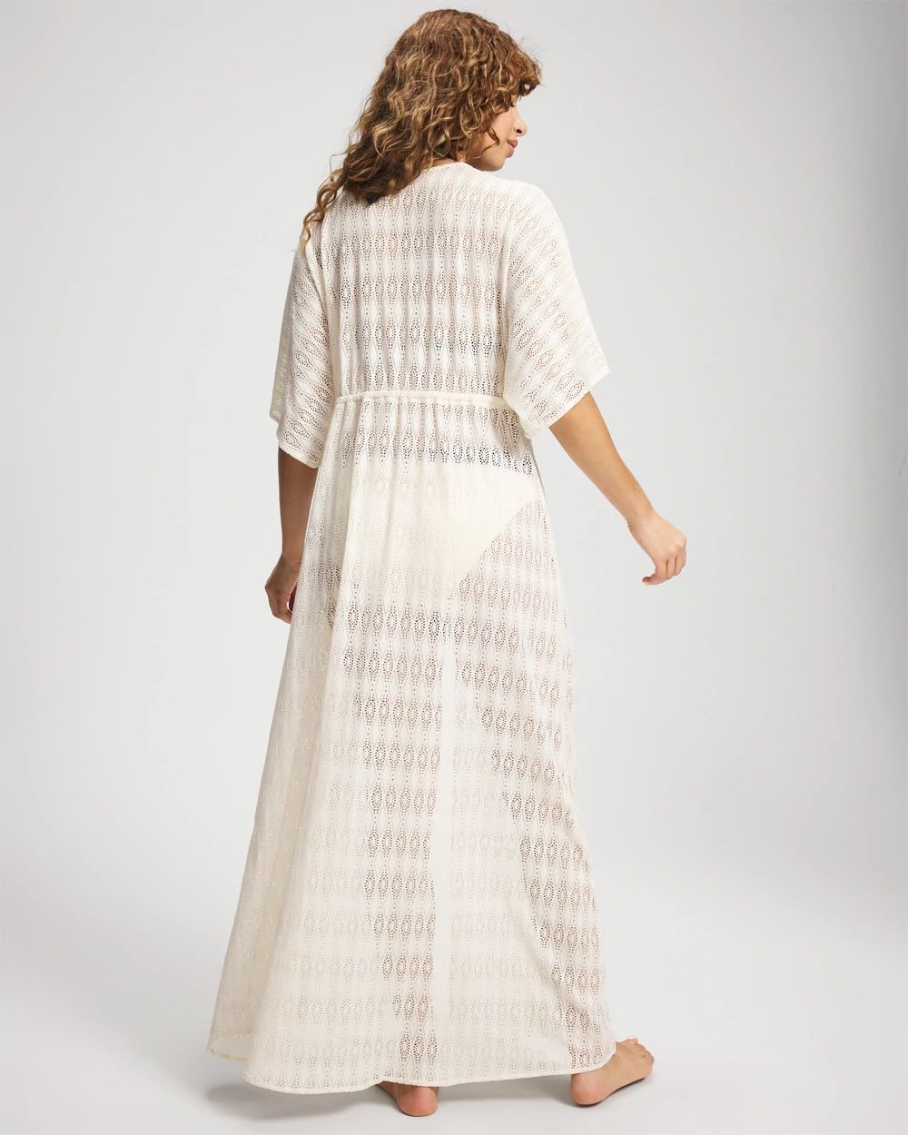 Sunkissed Crochet Open-Front Caftan click to view larger image.