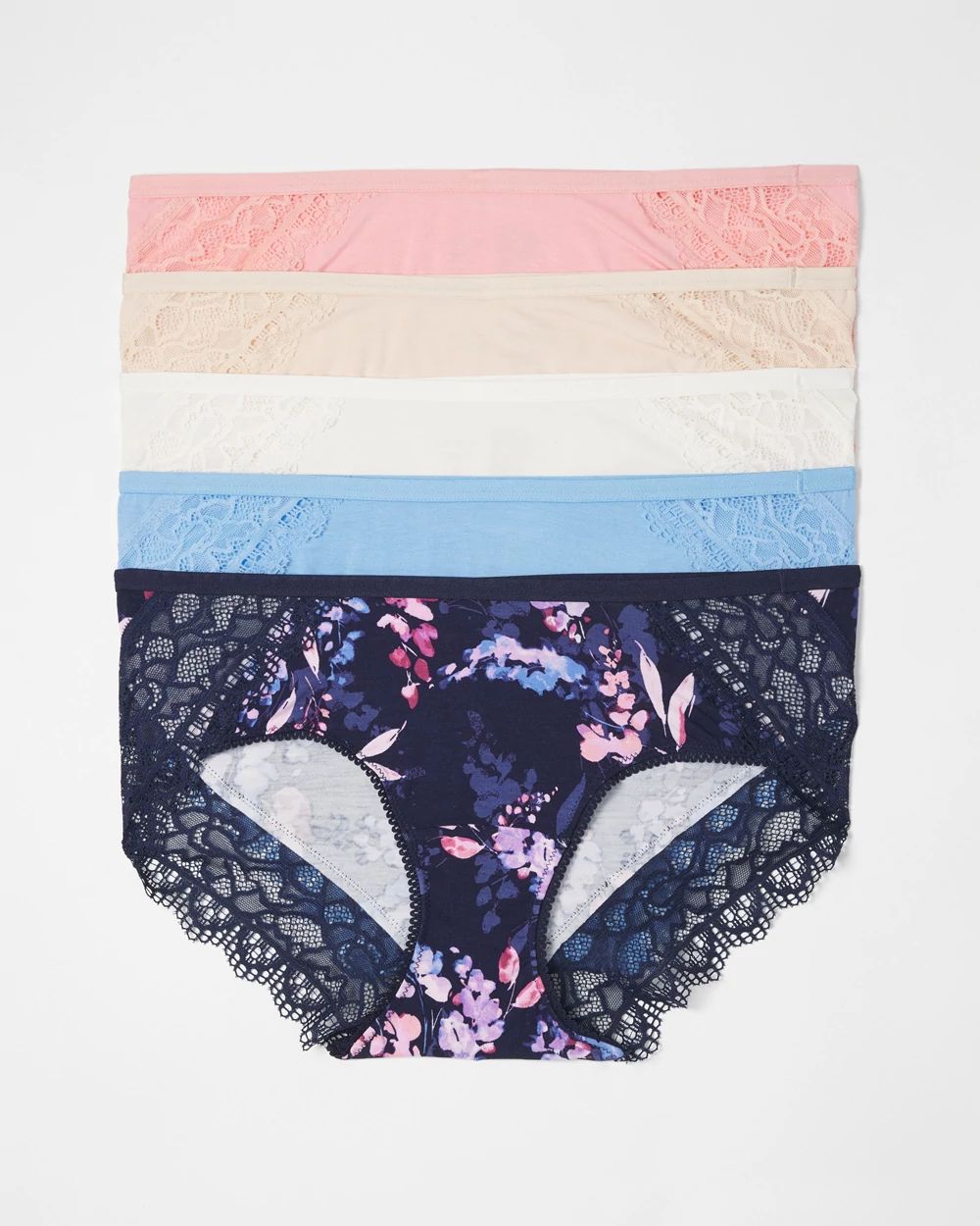 Embraceable Hipster Panty with Enchanting Lace 5 Pack