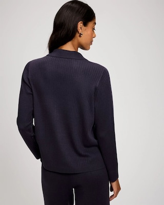 Premier Knit Rib Button-Up Top click to view larger image.