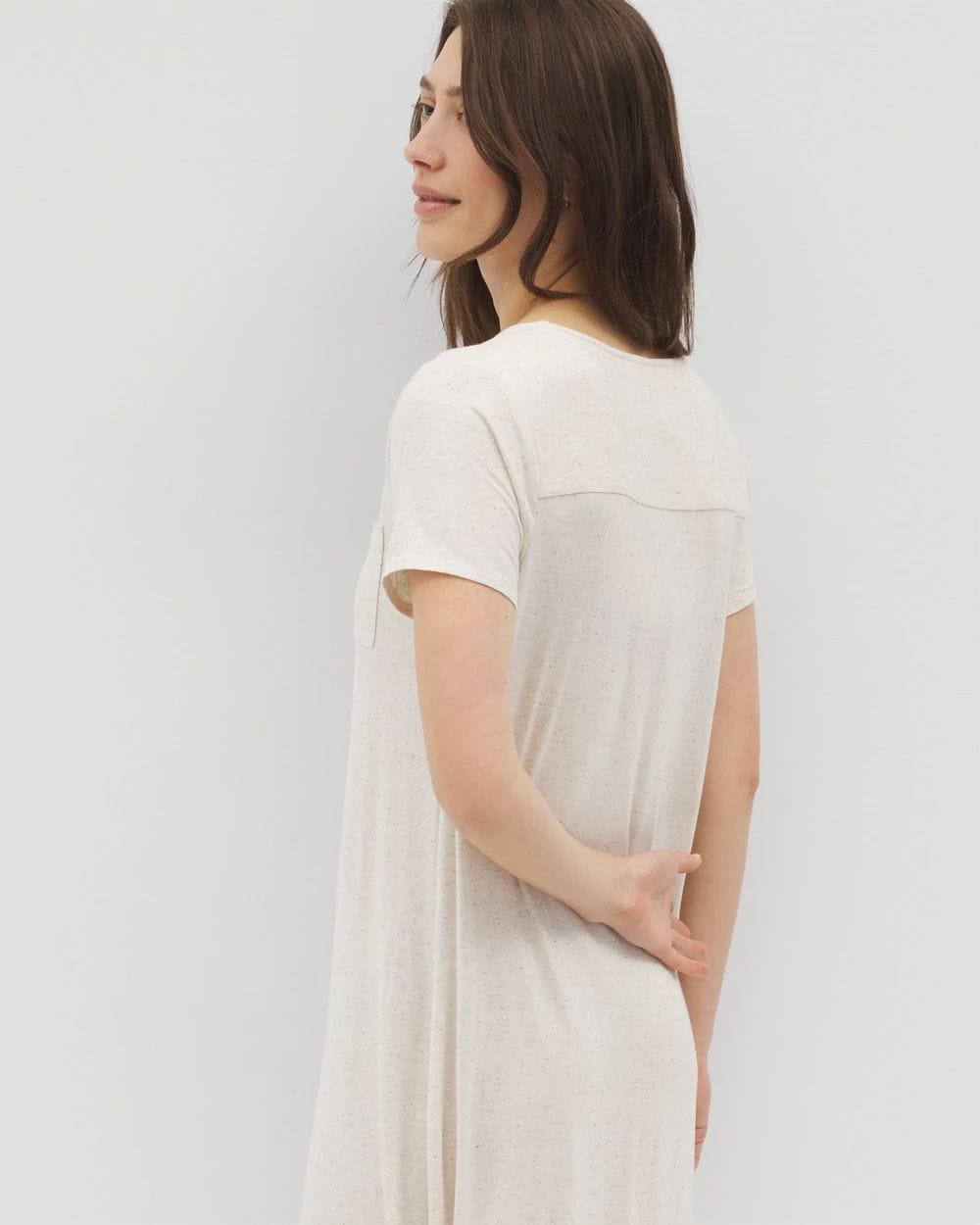 Cool Nights Slub Short Sleeve Long Sleepshirt