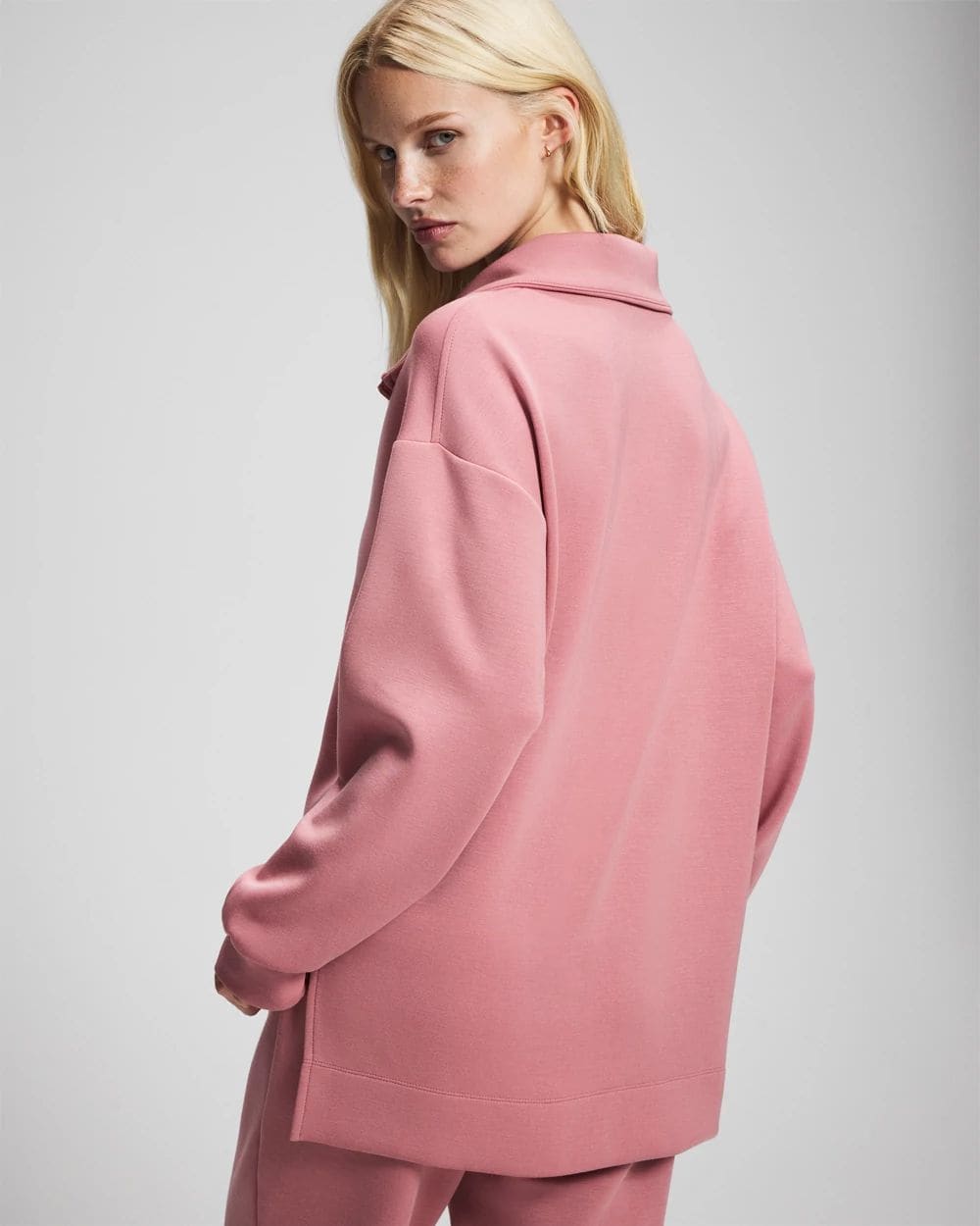 Modern Modal Quarter Zip Sweatshirt click to view larger image.