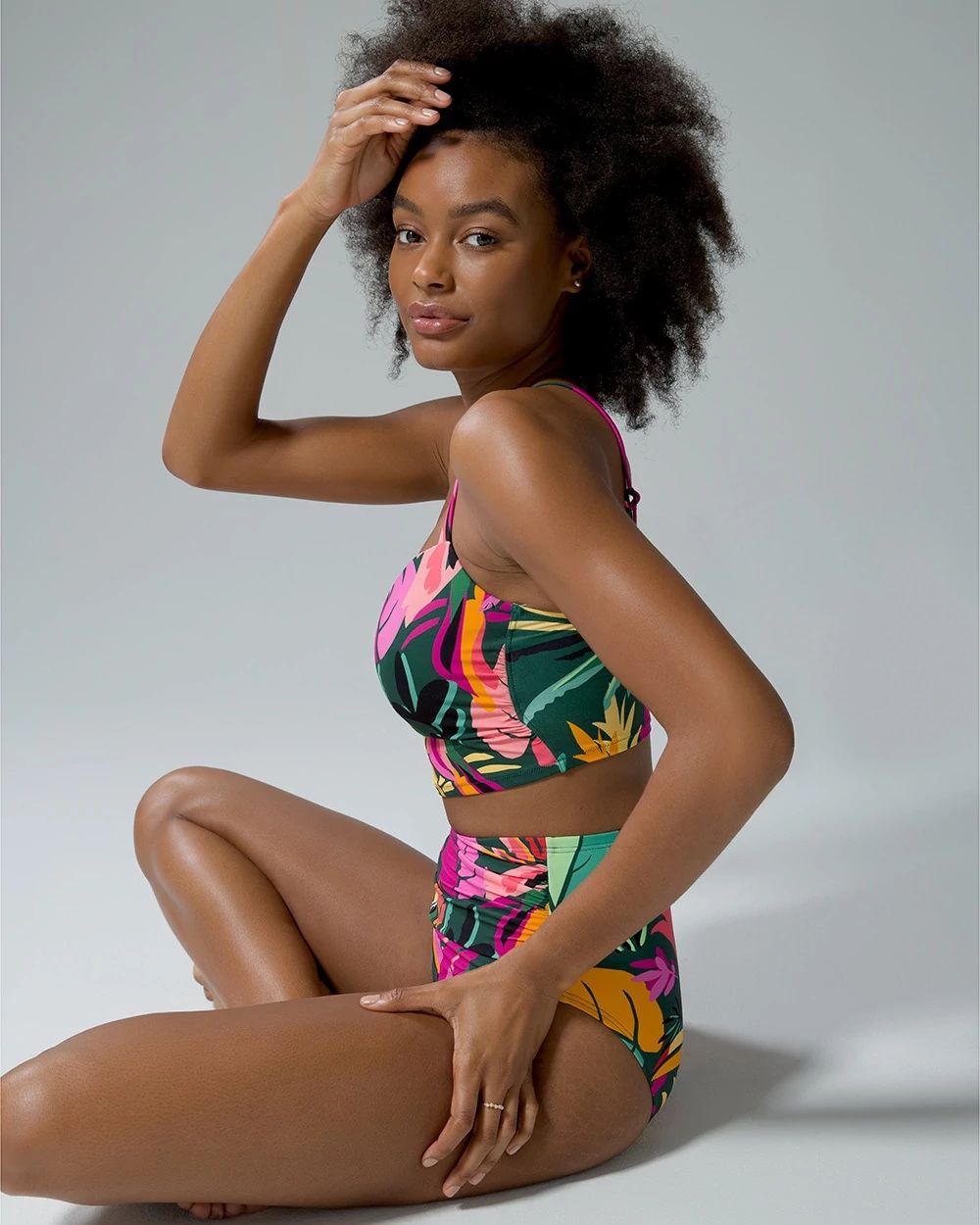 V-Wire Cropped Bikini Top