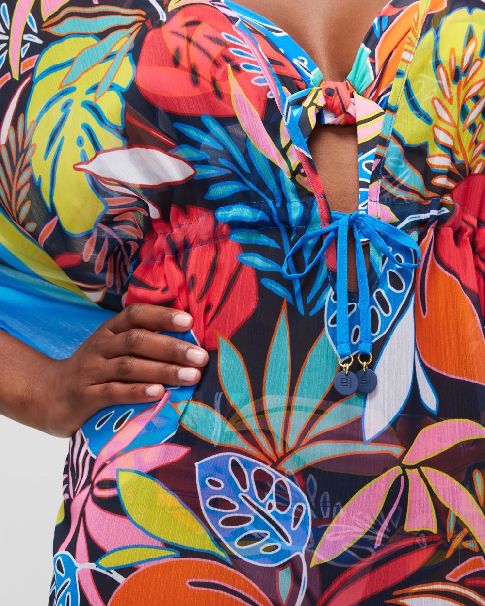 Color Field Chiffon Caftan