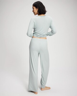 Pointelle Wide Leg Pajama Pant click to view larger image.
