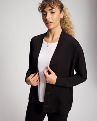 Ultrasoft Fleece Relaxed Button Up Cardigan