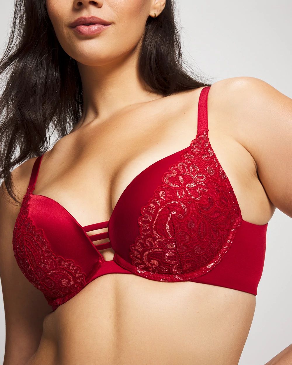 Push-up Plunge Bra with Lace