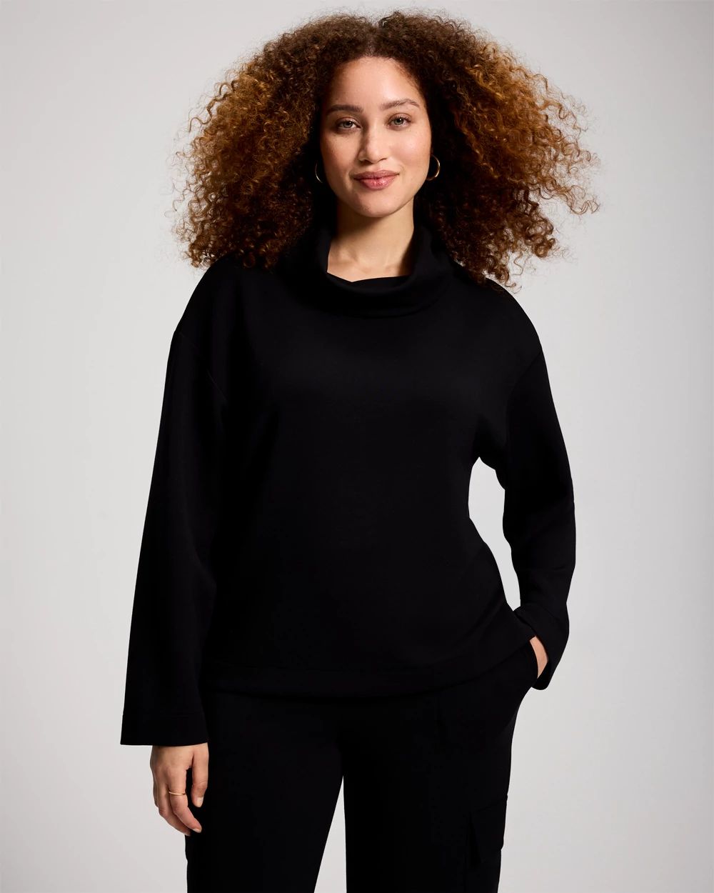 Modern Modal Funnel Neck Top