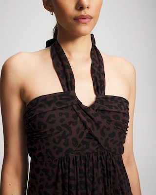 Twist-Front Halter Maxi Bra Dress click to view larger image.