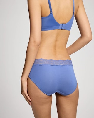 Embraceable Hipster Panty with Crochet Lace Waist click to view larger image.