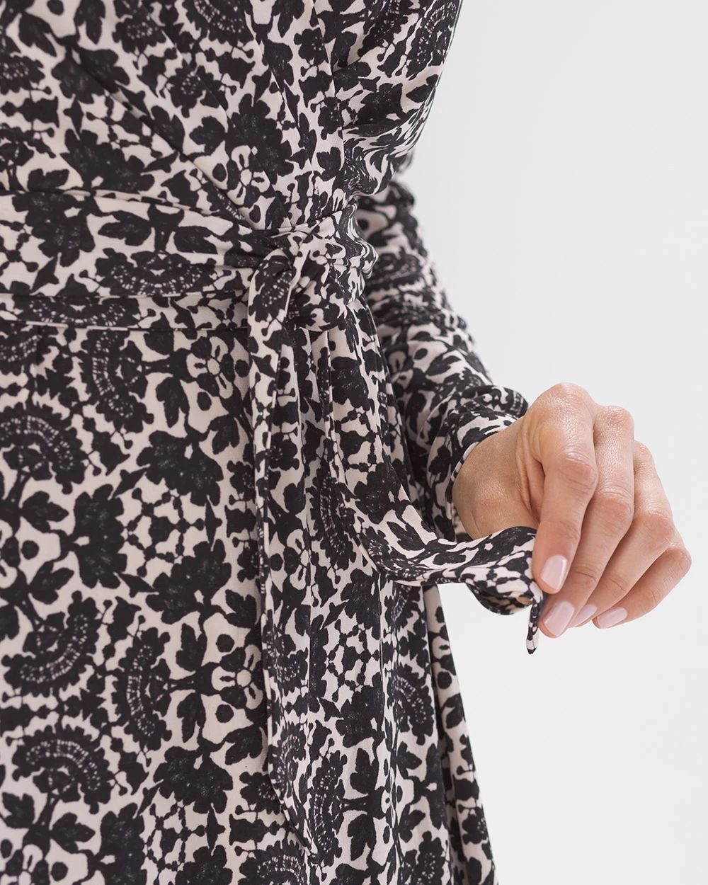 Lace Wrap Dress Black/Tan