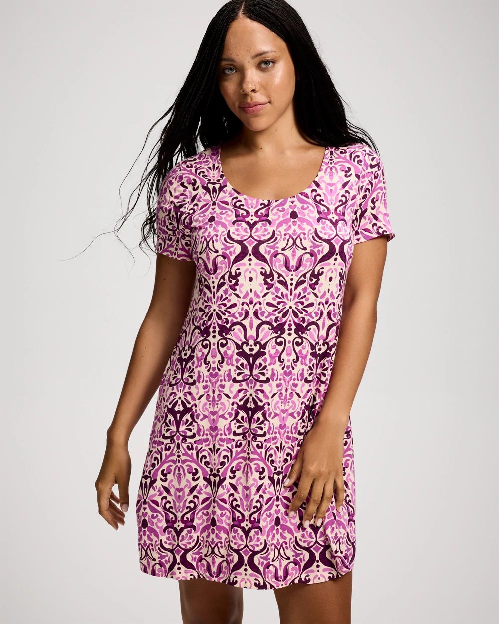 Cool Nights Short Sleeve Scoop Neck Sleepshirt