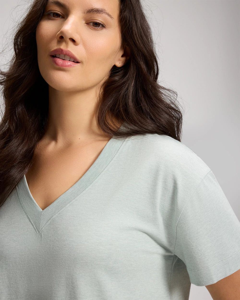 Most Loved Cotton Relaxed V-Neck Short Sleeve Pajama Tee