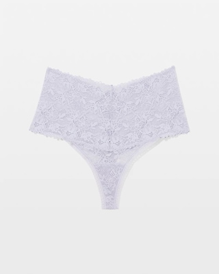 Perfect Lace High-Waist Thong Panty click to view larger image.