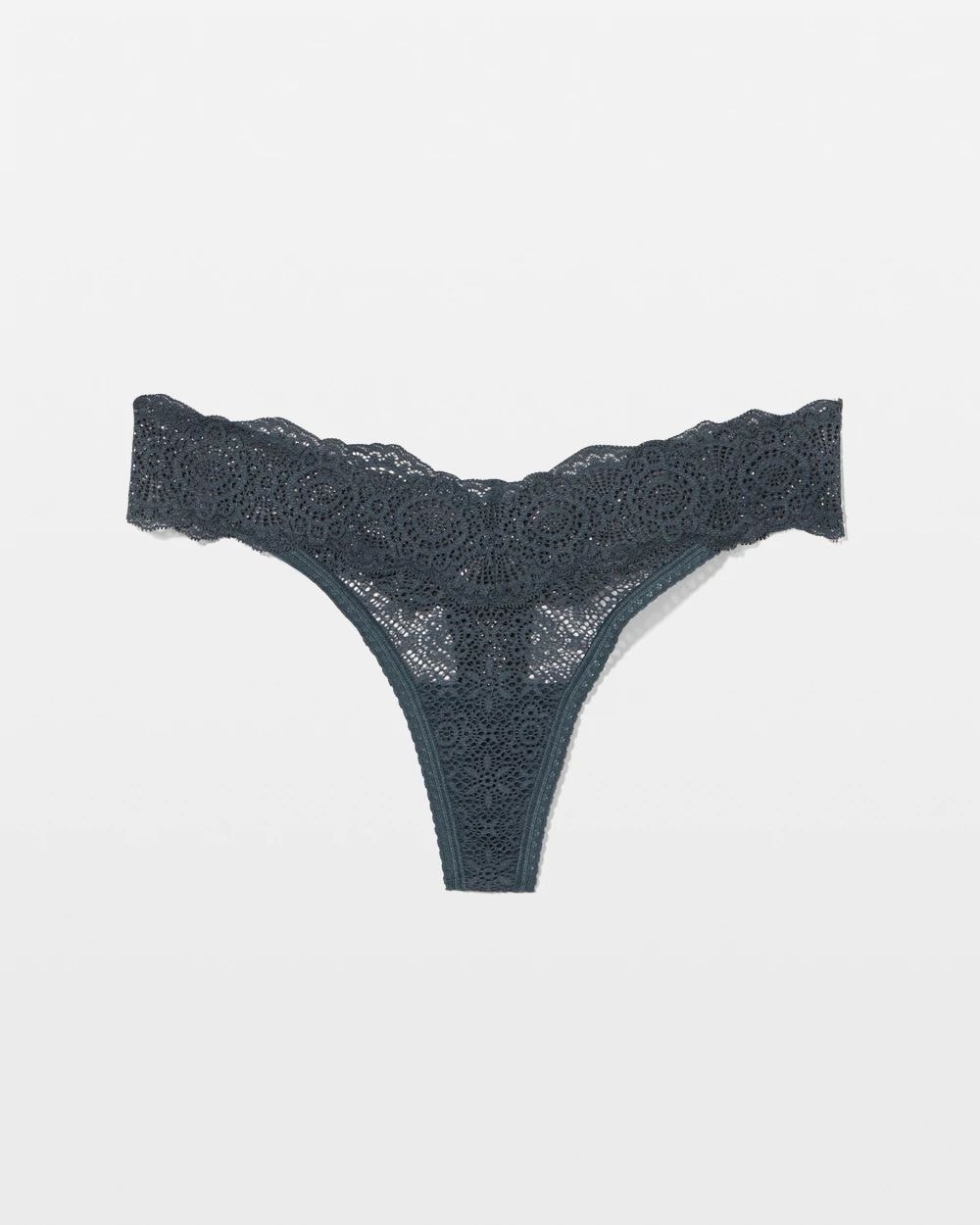 Embraceable Thong Panty with Crochet Lace