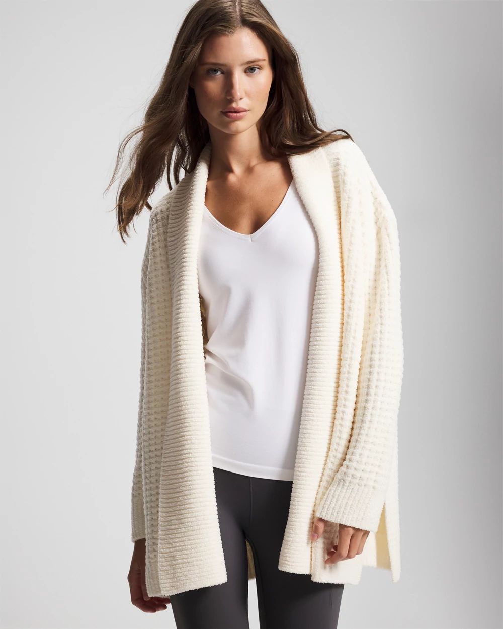 Textured Cardigan Sweater