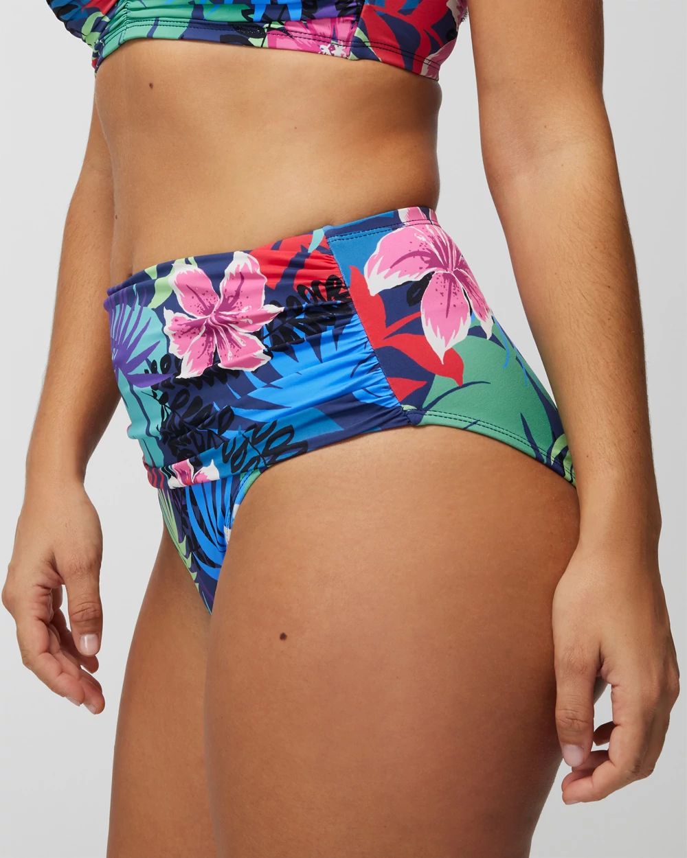 Bleu Rod Hawaiian Punch High-Waist Swim Bottoms