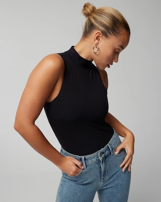 Mock-Neck Bra Tank Top