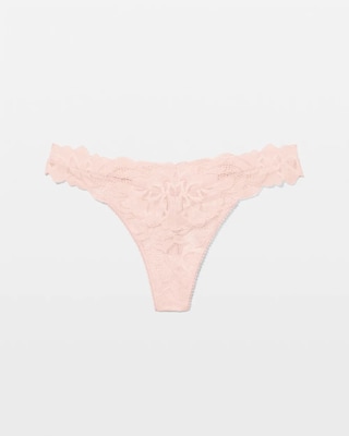 Bold Floral Lace Thong click to view larger image.