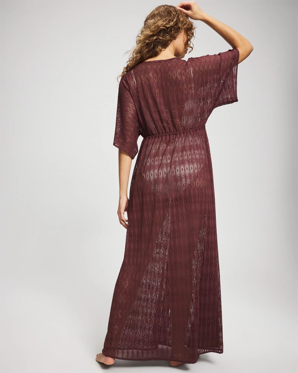 Sunkissed Crochet Open-Front Caftan