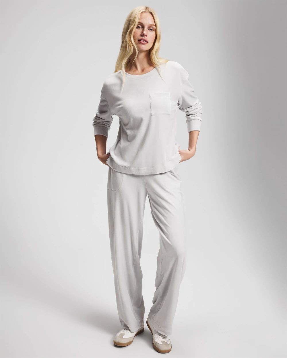 Velour Crewneck Sweatshirt click to view larger image.