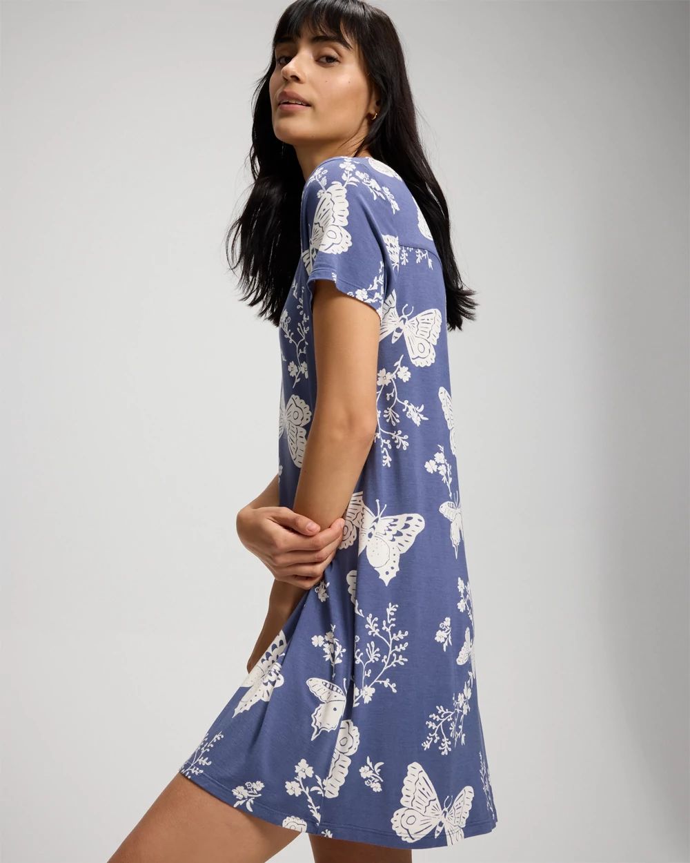 Cool Nights Short Sleeve Scoop Neck Sleepshirt