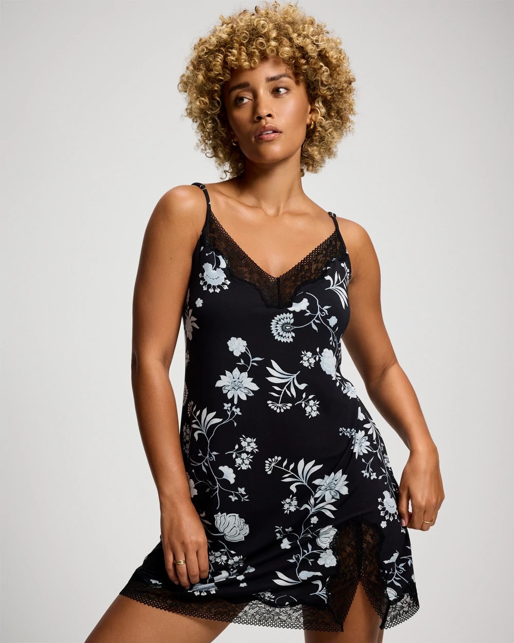 Bold Floral Lace Chemise