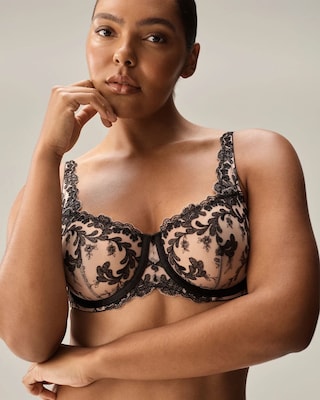 Sensuous Embroidery Balconette Bra
