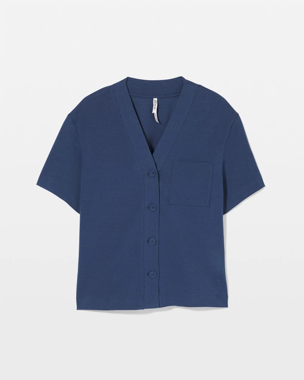Most Loved Cotton Button-Front Pajama Tee