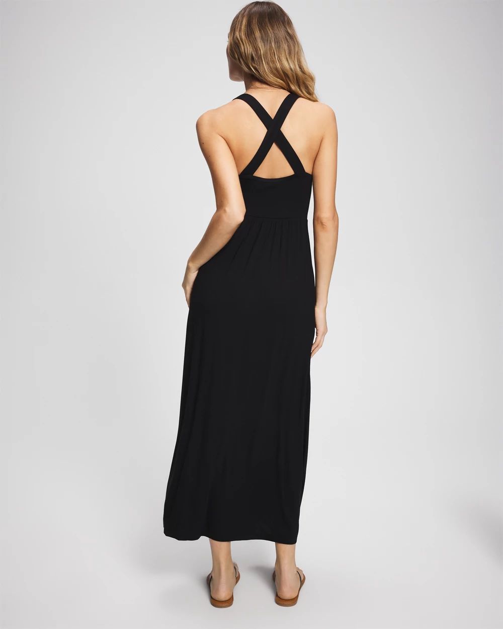Soft Jersey Twist Front Maxi Dress click to view larger image.
