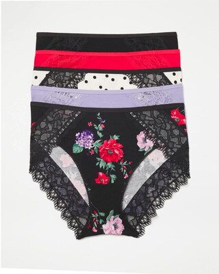High-Leg Panty with Enchanting Lace 5 Pack
