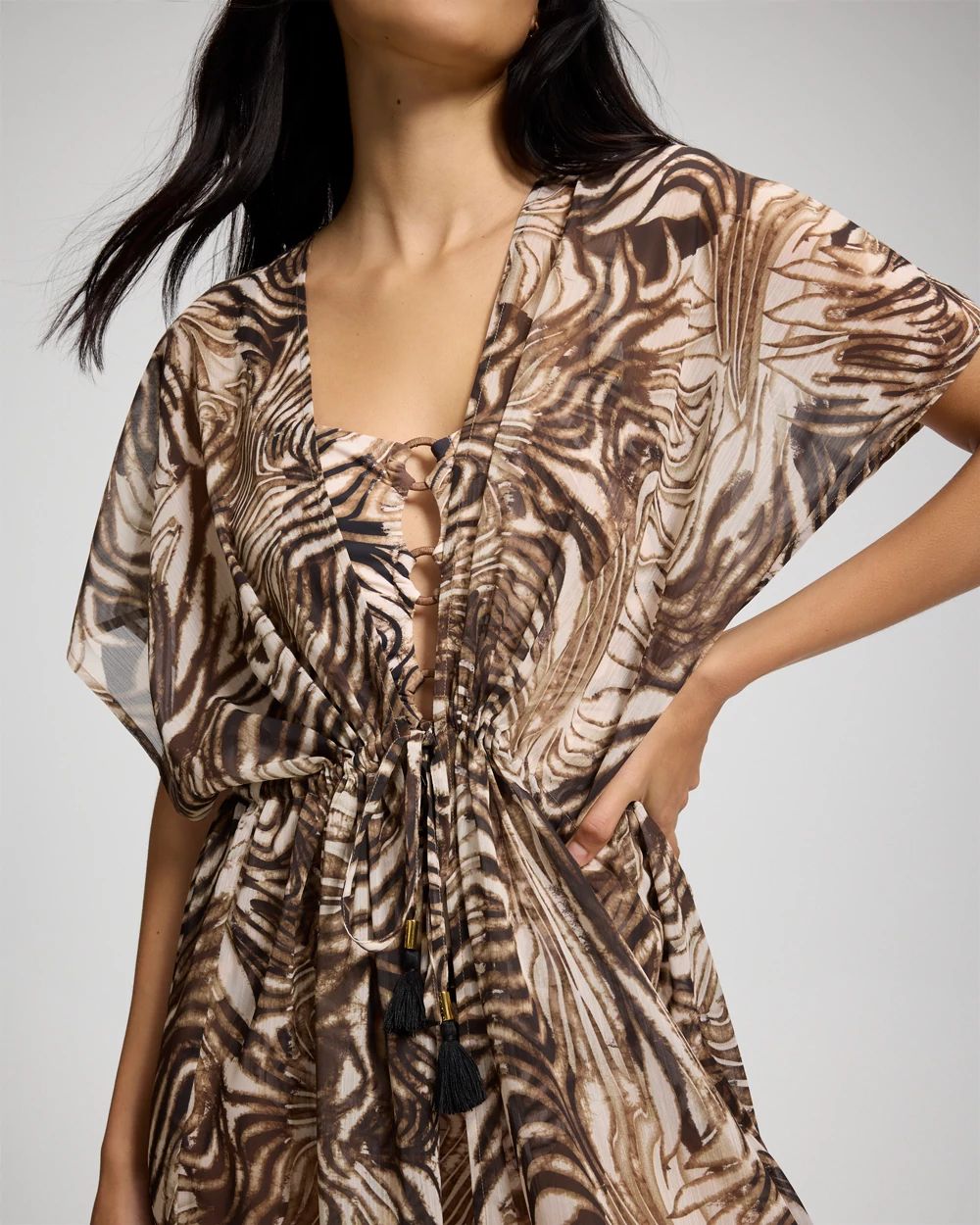 Wild Cat Chiffon Cover Up Dress click to view larger image.