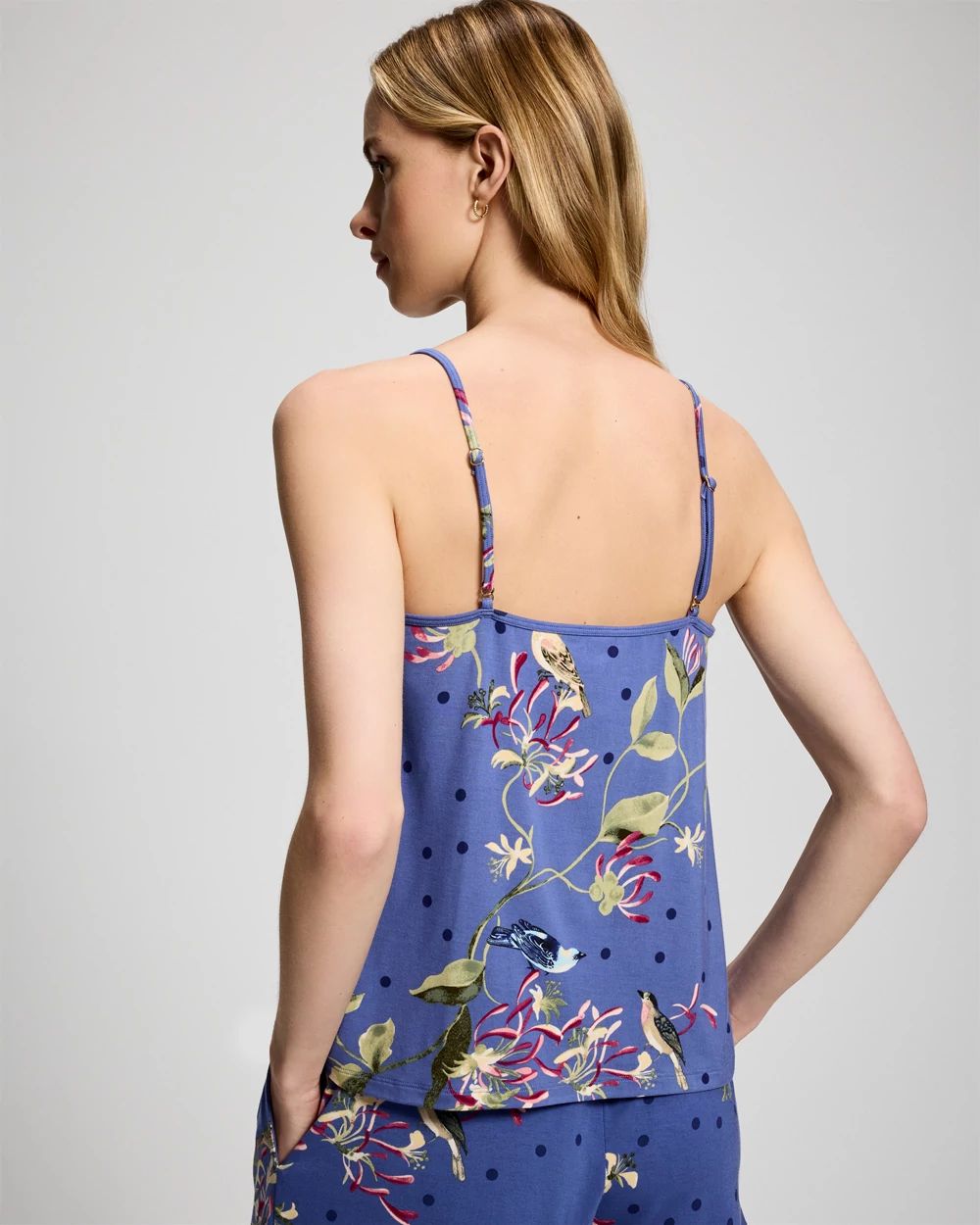 Lace Trim Soft Support Pajama Cami click to view larger image.