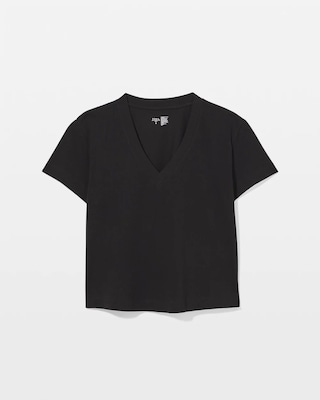 Relaxed V-Neck Short Sleeve Pajama Tee click to view larger image.