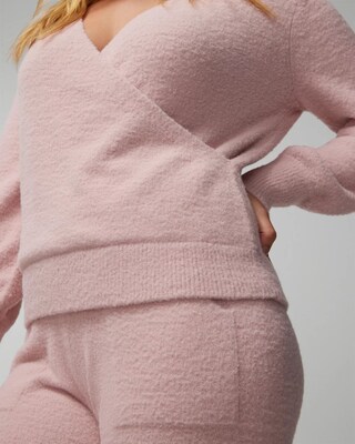 Cozy Surplice Long-Sleeve Pajama Top